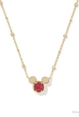 KENDRA SCOTT DESIGN Disney x Kendra Scott Gold Mickey Mouse Short Pendant Necklace in Bright Red Drusy KENDRA SCOTT DESIGN Disney x Kendra Scott Gold Mickey Mouse Short Pendant Necklace in Bright Red Drusy