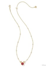 KENDRA SCOTT DESIGN Disney x Kendra Scott Gold Mickey Mouse Short Pendant Necklace in Bright Red Drusy KENDRA SCOTT DESIGN Disney x Kendra Scott Gold Mickey Mouse Short Pendant Necklace in Bright Red Drusy