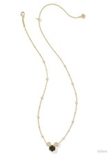 KENDRA SCOTT DESIGN Disney x Kendra Scott Gold Mickey Mouse Short Pendant Necklace in Black Drusy