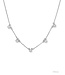 Disney x Kendra Scott Silver Mickey Mouse and Minnie Mouse Strand Necklace in White CZ