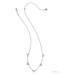 Disney x Kendra Scott Silver Mickey Mouse and Minnie Mouse Strand Necklace in White CZ