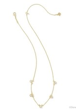 KENDRA SCOTT DESIGN Disney x Kendra Scott Gold Mickey Mouse and Minnie Mouse Strand Necklace in White CZ