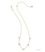 Disney x Kendra Scott Gold Mickey Mouse and Minnie Mouse Strand Necklace in White CZ