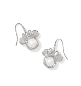 KENDRA SCOTT DESIGN Disney x Kendra Scott Silver Minnie Mouse Drop Earrings in Freshwater Cultured Pearl