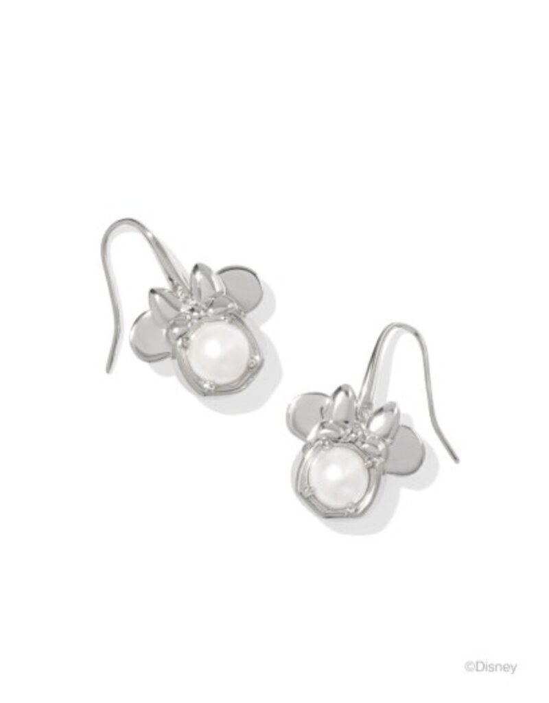 KENDRA SCOTT DESIGN Disney x Kendra Scott Silver Minnie Mouse Drop Earrings in Freshwater Cultured Pearl
