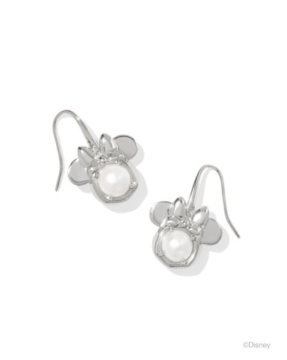 KENDRA SCOTT DESIGN Disney x Kendra Scott Silver Minnie Mouse Drop Earrings in Freshwater Cultured Pearl