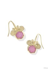 KENDRA SCOTT DESIGN Disney x Kendra Scott Gold Minnie Mouse Drop Earrings in Hot Pink Drusy KENDRA SCOTT DESIGN Disney x Kendra Scott Gold Minnie Mouse Drop Earrings in Hot Pink Drusy