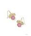 Disney x Kendra Scott Gold Minnie Mouse Drop Earrings in Hot Pink Drusy