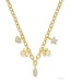 Disney x Kendra Scott Gold Mickey Mouse and Minnie Mouse Charm Necklace in Iridescent White Mix