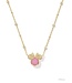 KENDRA SCOTT DESIGN Disney x Kendra Scott Gold Minnie Mouse Short Pendant Necklace in Hot Pink Drusy