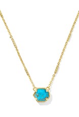 KENDRA SCOTT DESIGN Mabel Gold Necklace in Bronze Veined Turquoise