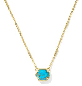 KENDRA SCOTT DESIGN Mabel Gold Necklace in Bronze Veined Turquoise