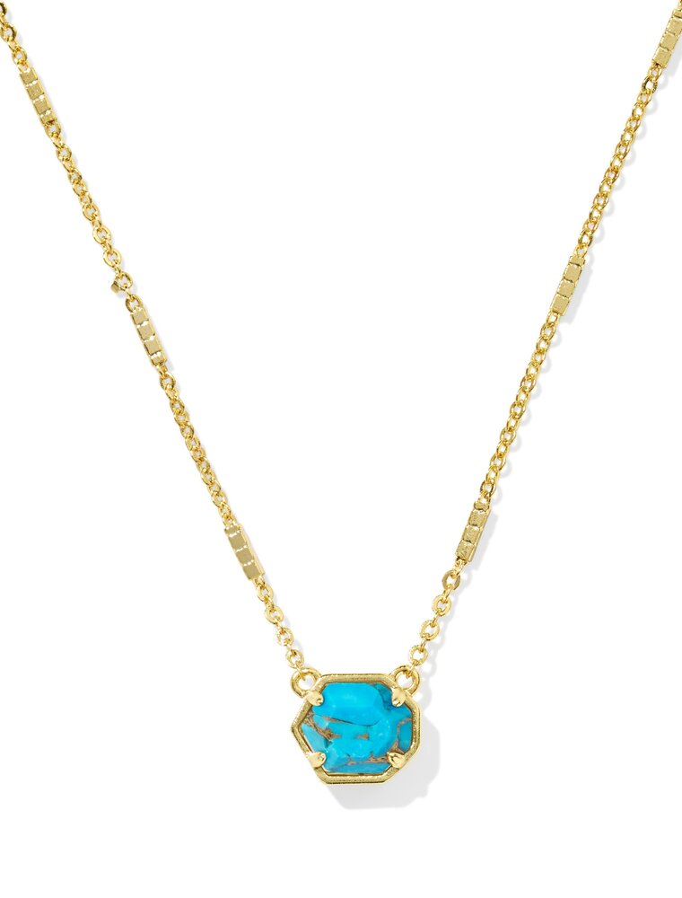 KENDRA SCOTT DESIGN Mabel Gold Necklace in Bronze Veined Turquoise