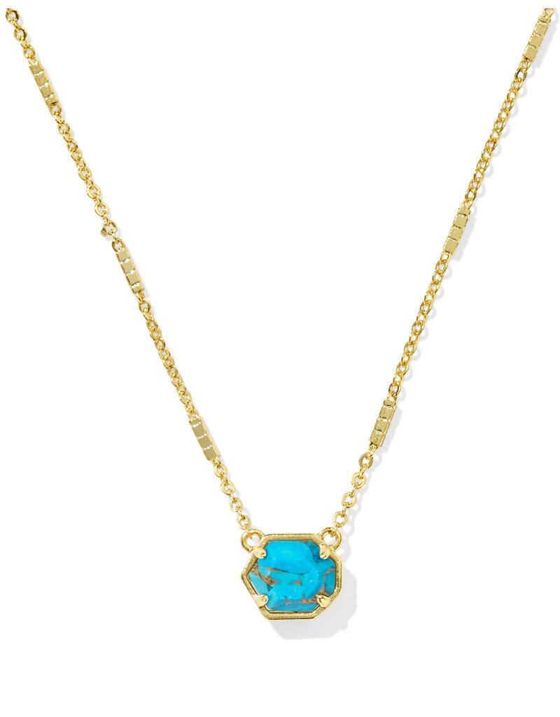 KENDRA SCOTT DESIGN Mabel Gold Necklace in Bronze Veined Turquoise