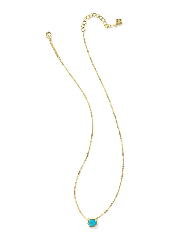 KENDRA SCOTT DESIGN Mabel Gold Necklace in Bronze Veined Turquoise
