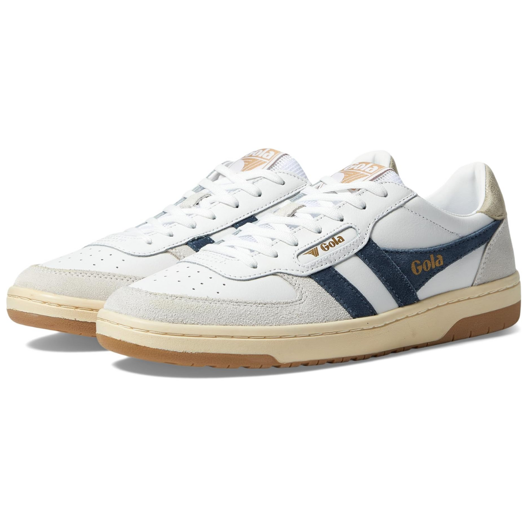 GOLA Women’s Hawk Sneakers in White/Black/Gold