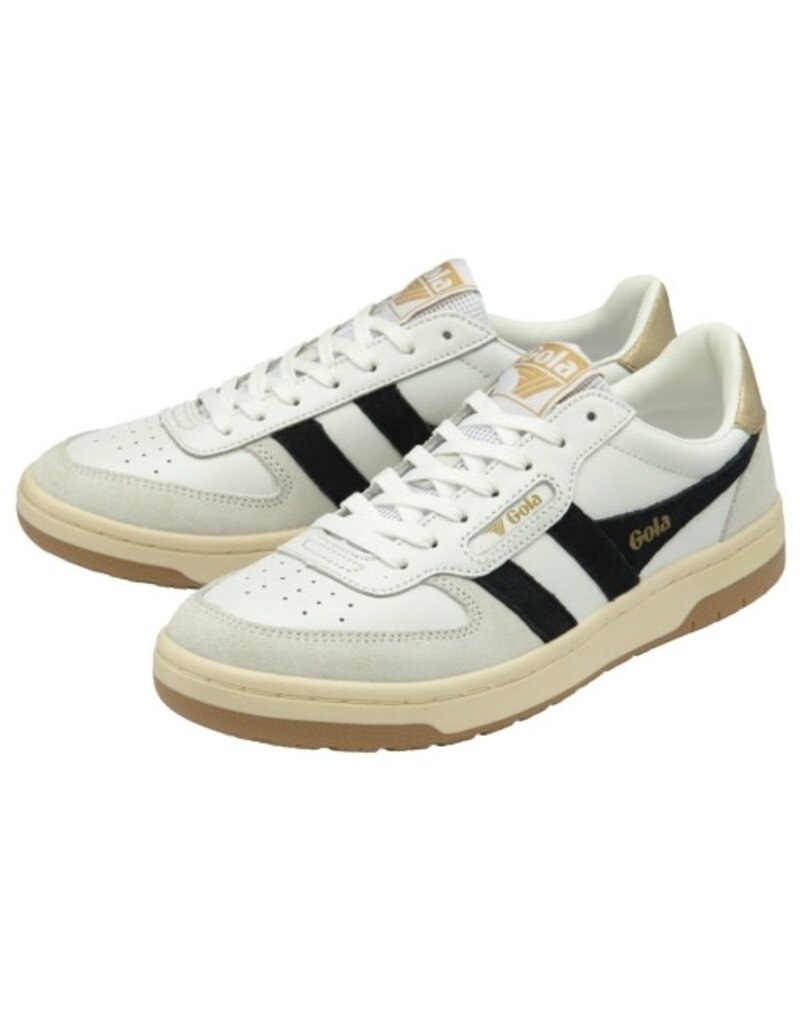 GOLA Women’s Hawk Sneakers in White/Black/Gold