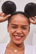 KENDRA SCOTT DESIGN Disney x Kendra Scott Gold Mickey Mouse and Minnie Mouse Strand Necklace in White CZ
