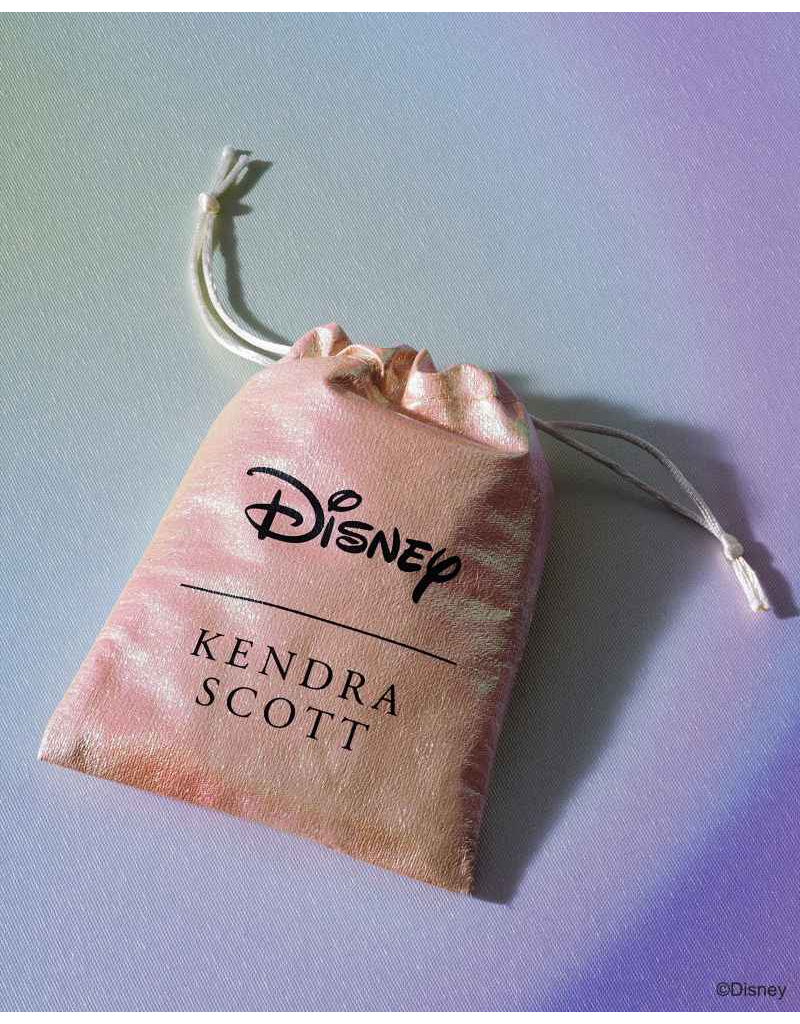 KENDRA SCOTT DESIGN Disney x Kendra Scott Gold Mickey Mouse and Minnie Mouse Strand Necklace in White CZ