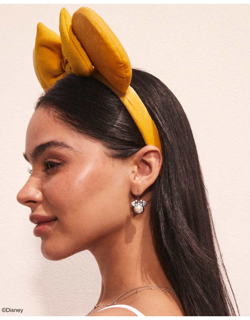 KENDRA SCOTT DESIGN Disney x Kendra Scott Silver Minnie Mouse Drop Earrings in Freshwater Cultured Pearl