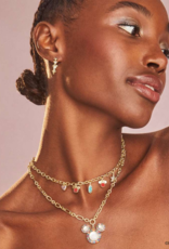 KENDRA SCOTT DESIGN Disney x Kendra Scott Gold Mickey Mouse and Minnie Mouse Huggie Earrings in White CZ