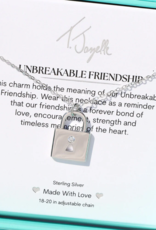 TJAZELLE Unbreakable Friendship Charm Necklace in Silver TJAZELLE Unbreakable Friendship Charm Necklace in Silver