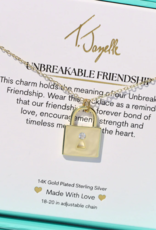 TJAZELLE Unbreakable Friendship Charm Necklace in Gold TJAZELLE Unbreakable Friendship Charm Necklace in Gold