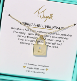 TJAZELLE Unbreakable Friendship Charm Necklace in Gold