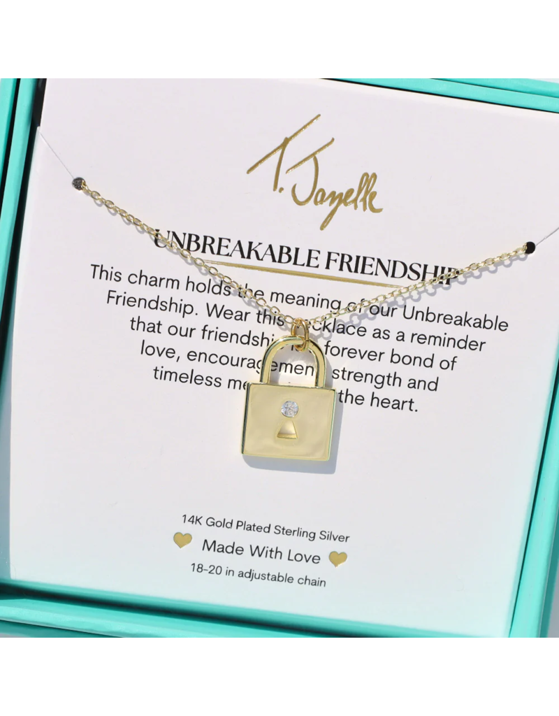 TJAZELLE Unbreakable Friendship Charm Necklace in Gold