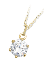 TJAZELLE Shine Like A Diamond Charm Necklace in Gold