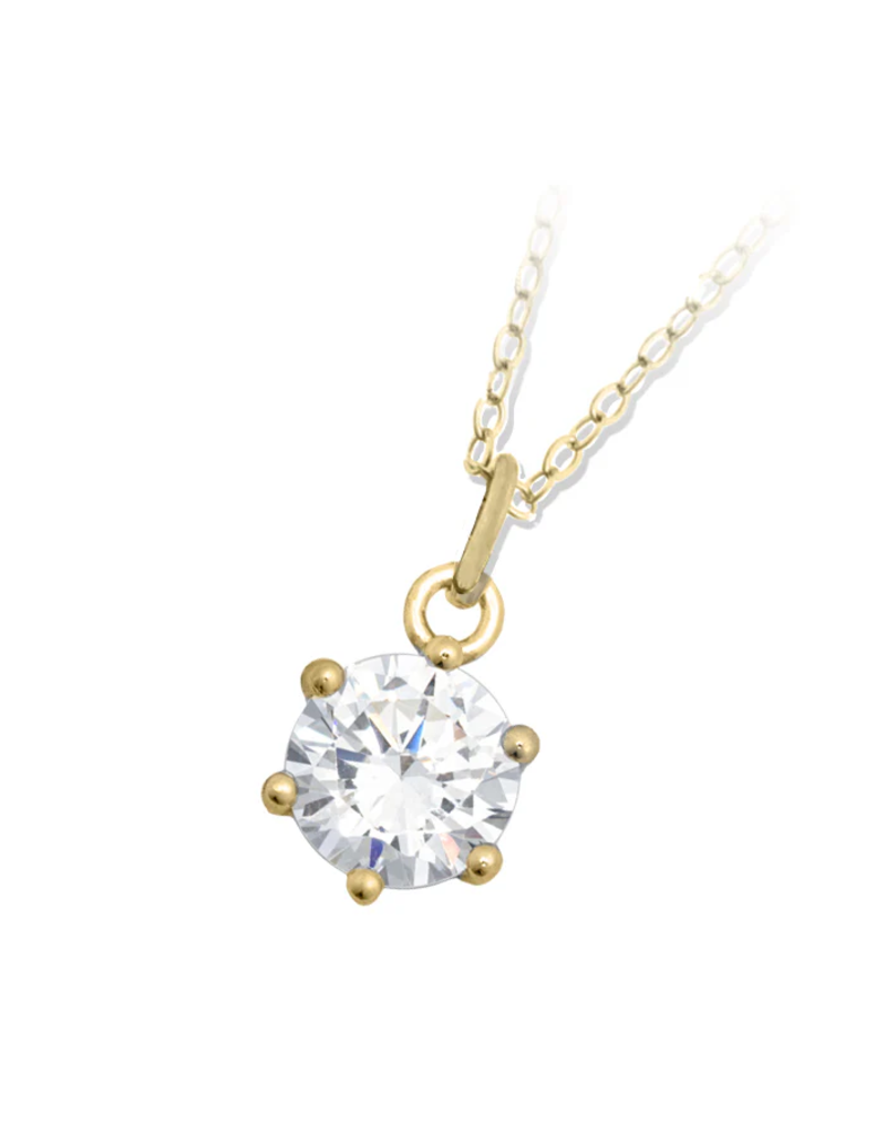 TJAZELLE Shine Like A Diamond Charm Necklace in Gold