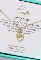 TJAZELLE Unstoppable Charm Necklace in Gold TJAZELLE Unstoppable Charm Necklace in Gold