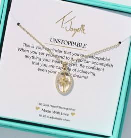 TJAZELLE Unstoppable Charm Necklace in Gold