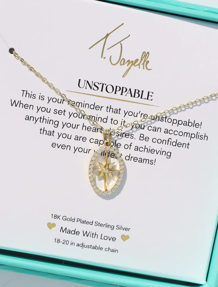 TJAZELLE Unstoppable Charm Necklace in Gold