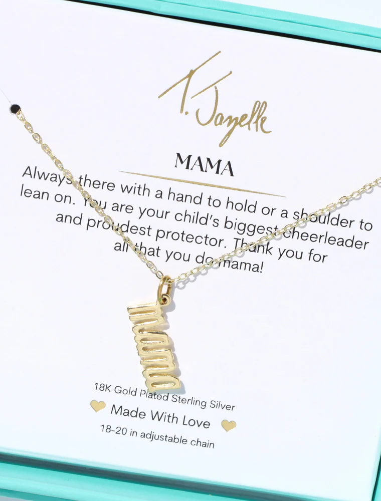 TJAZELLE Mama Charm Necklace in Gold