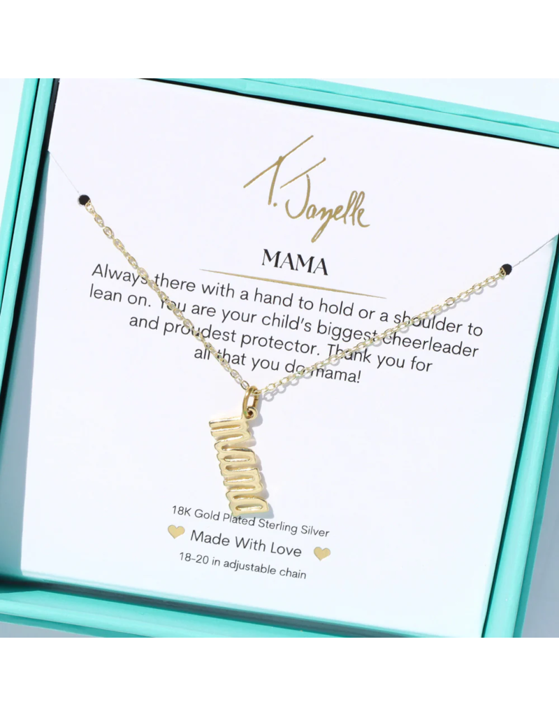 TJAZELLE Mama Charm Necklace in Gold