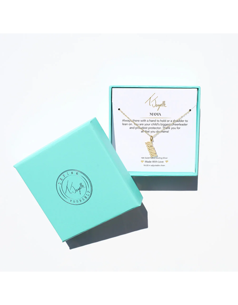 TJAZELLE Mama Charm Necklace in Gold