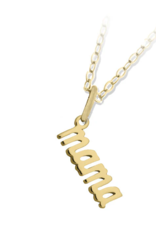 TJAZELLE Mama Charm Necklace in Gold