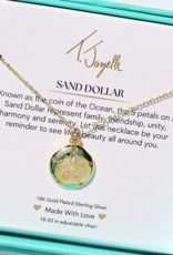 TJAZELLE Sand Dollar Charm Necklace in Gold