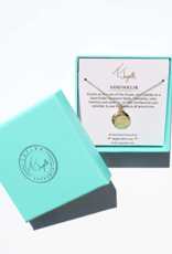 TJAZELLE Sand Dollar Charm Necklace in Gold