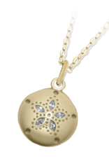 TJAZELLE Sand Dollar Charm Necklace in Gold