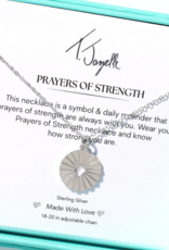 TJAZELLE Prayers of Strength Charm Necklace in Silver TJAZELLE Prayers of Strength Charm Necklace in Silver