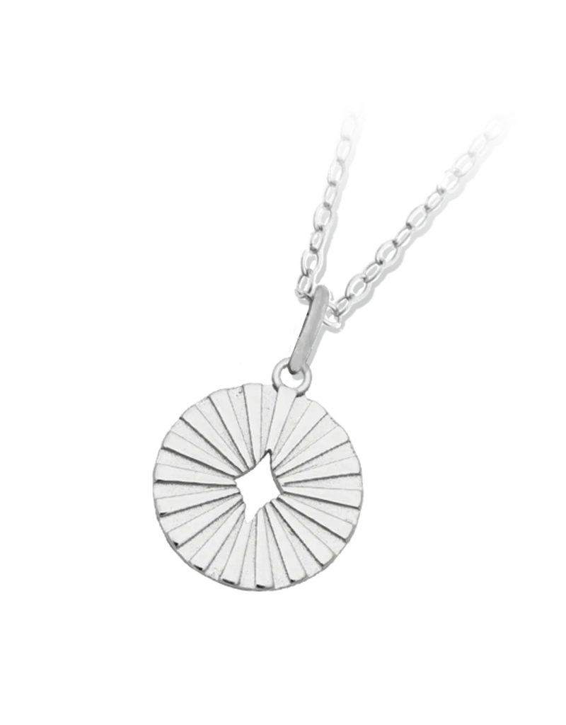 TJAZELLE Prayers of Strength Charm Necklace in Silver