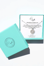 TJAZELLE Prayers of Strength Charm Necklace in Silver TJAZELLE Prayers of Strength Charm Necklace in Silver