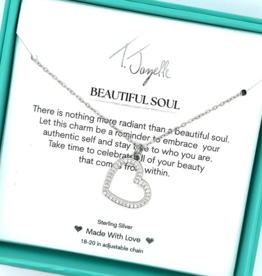 TJAZELLE Beautiful Soul Charm Necklace in Silver