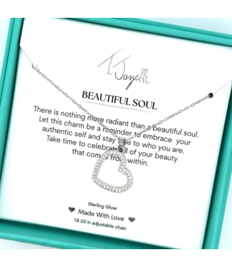 TJAZELLE Beautiful Soul Charm Necklace in Silver