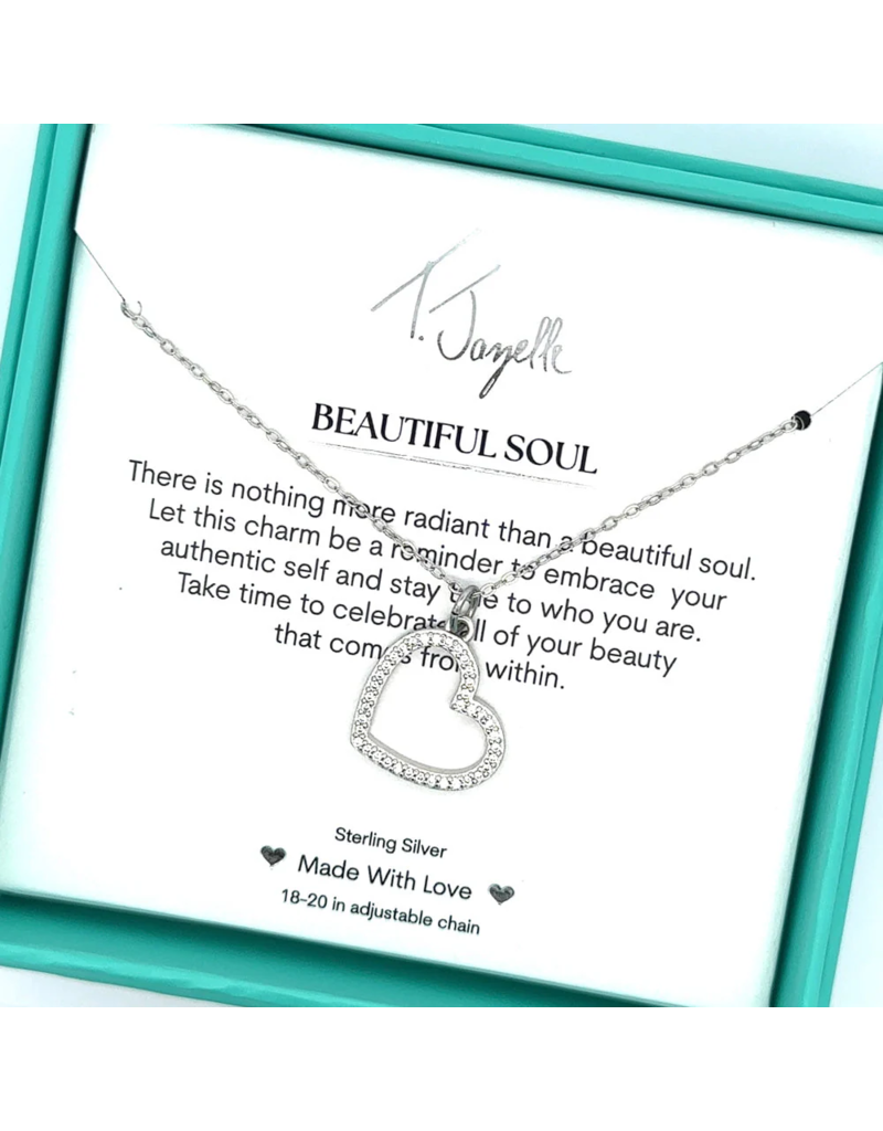 TJAZELLE Beautiful Soul Charm Necklace in Silver