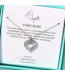 Family Heart Charm Necklace in Silver