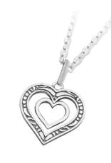 TJAZELLE Family Heart Charm Necklace in Silver