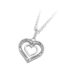 Family Heart Charm Necklace in Silver